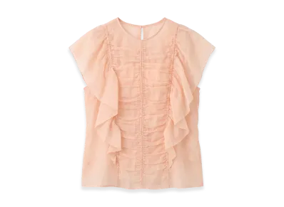 Chloe Women's Sleeveless Ruffle Top "Pansypink"