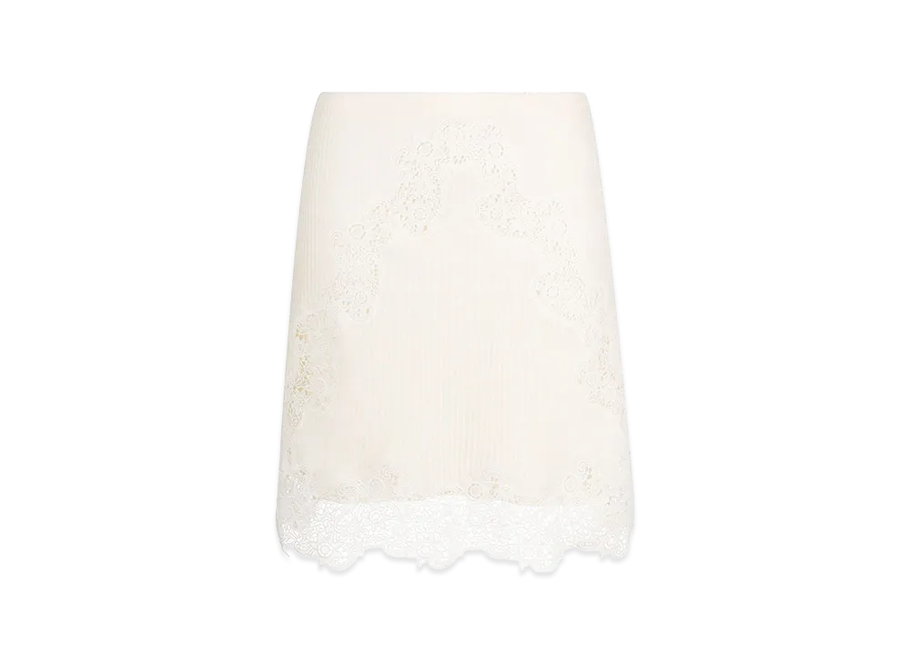 Chloe Women's Wool Mini Skirt "White"