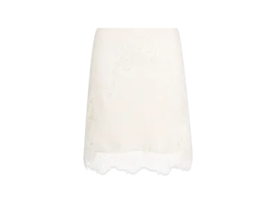 Chloe Women's Wool Mini Skirt "White"
