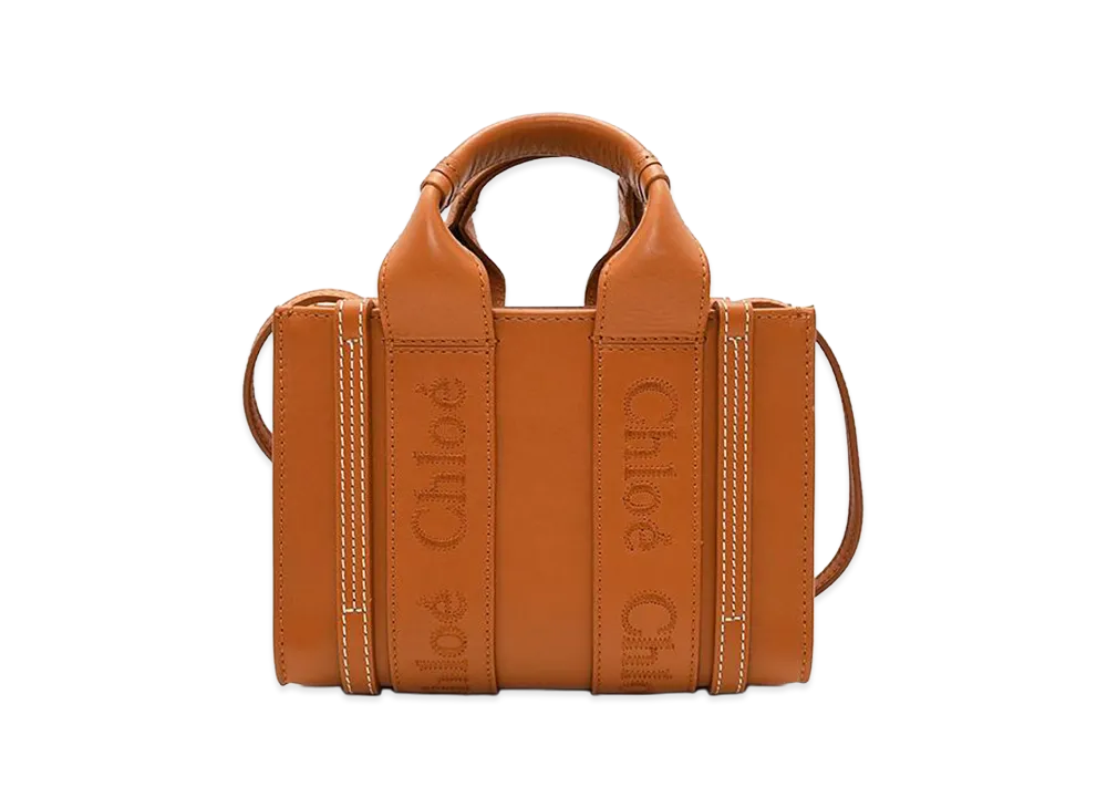Chloe Women's Woody Mini Tote Bag "Caramel"