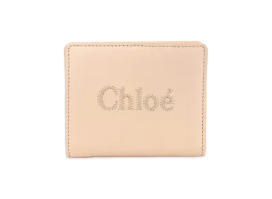 Chloe Women's Embroidered Leather Wallet "Pink"