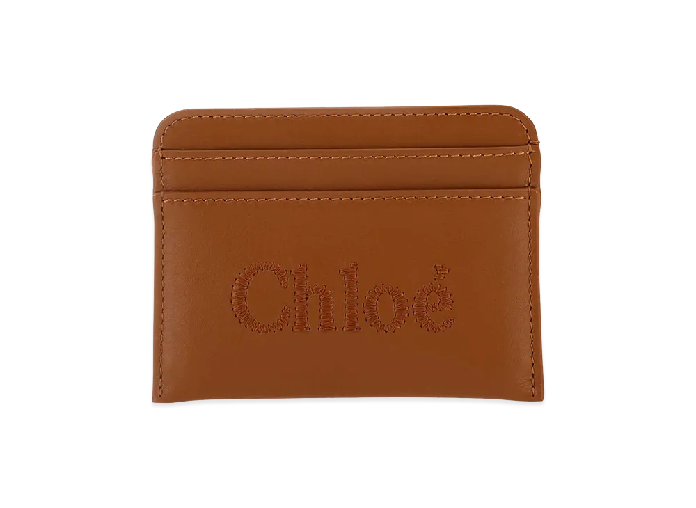 Chloe Women's Caramel Leather Card Holder "Camel"