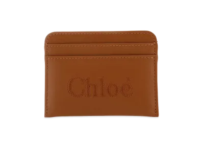 Chloe Women's Caramel Leather Card Holder "Camel"