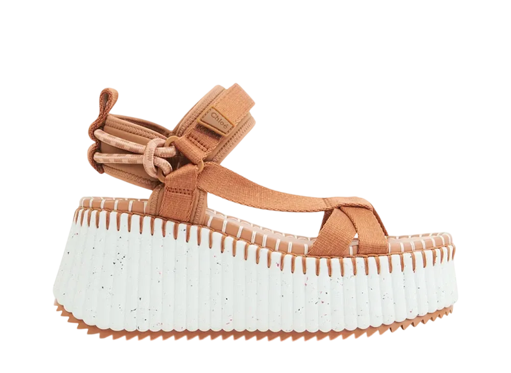 Chloe Women's Nama Wedge Sandal "Smooth Tan"
