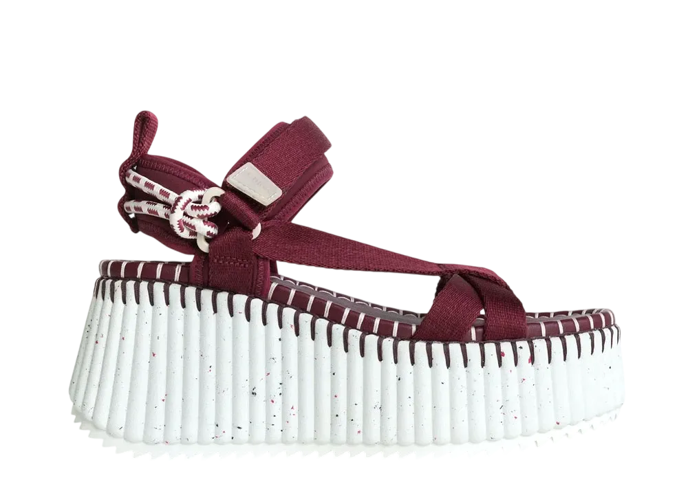 Chloe Women's Nama wedge sandal "Deep Ruby"