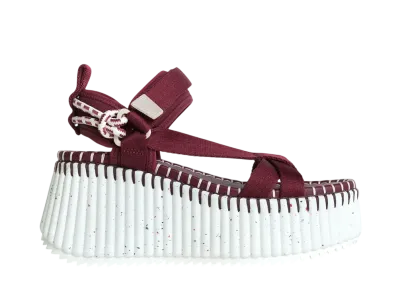Chloe Women's Nama wedge sandal "Deep Ruby"