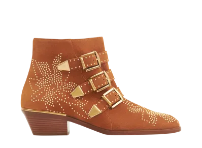 Chloe Women's Susanna ankle boot "Ginger Brown"
