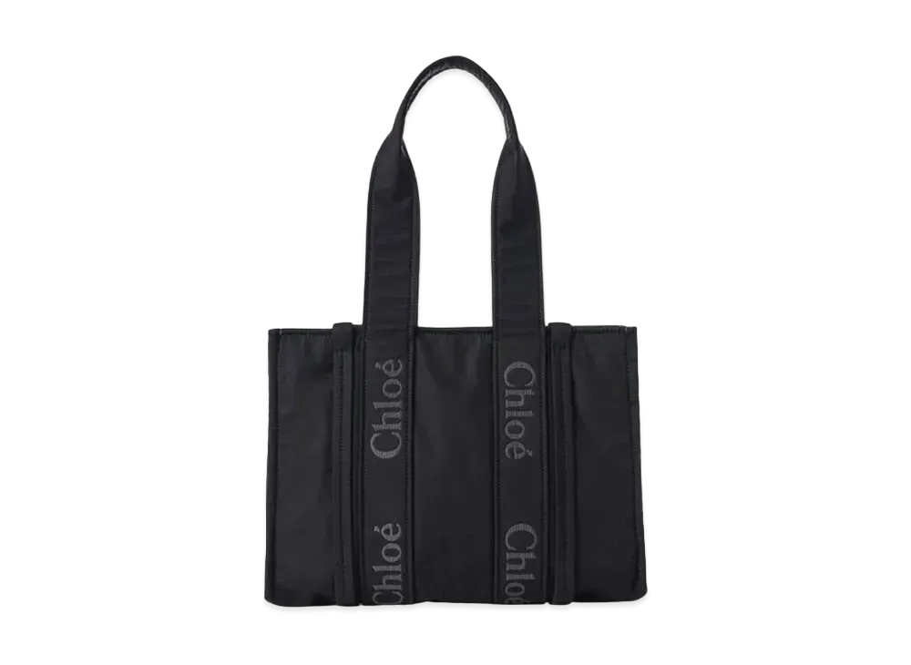 Chloe Medium Woody Tote Bag "Black"