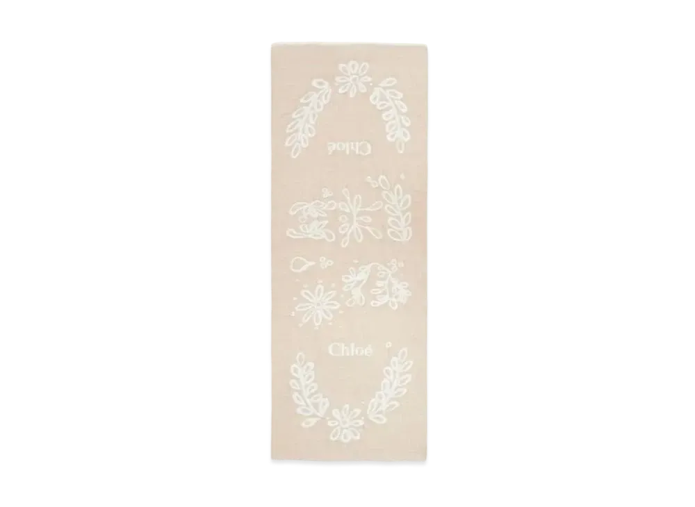 Chloe Embroidered Stole "Delicate Beige"