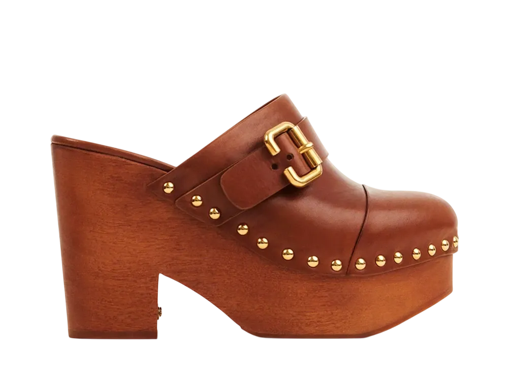 Chloe Women's Jeannette Wedge Clog "Ginger Brown"