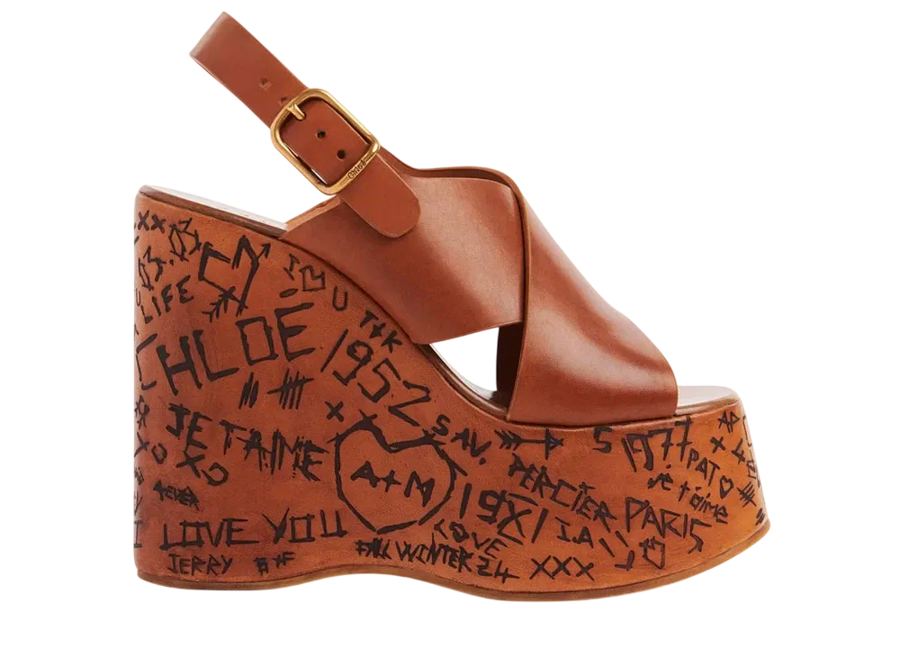 Chloe Women's Maxime Wedge Sandal "Ginger Brown"