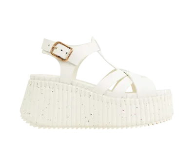 Chloe Women's Nama Wedge Sandal "Eggshell"