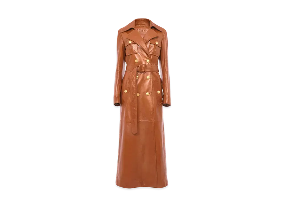 クロエ 実用的なソフトレザー製トレンチコート 