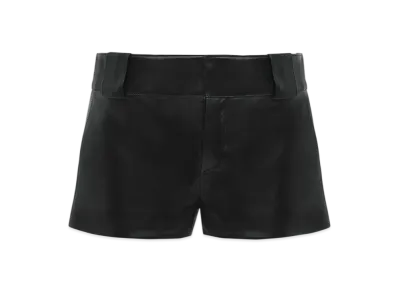 Chloe Tailored Mini Shorts In Soft Nappa Leather "Black"