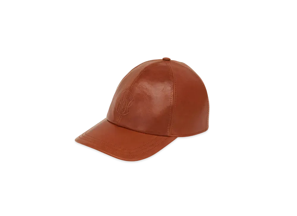 Chloe Swing Cap In Shiny Leather "Clay Brown"