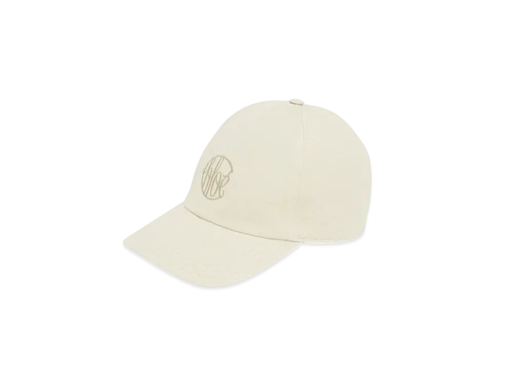 Chloe Swing Cap In Cotton Gabardine "Cement Beige"