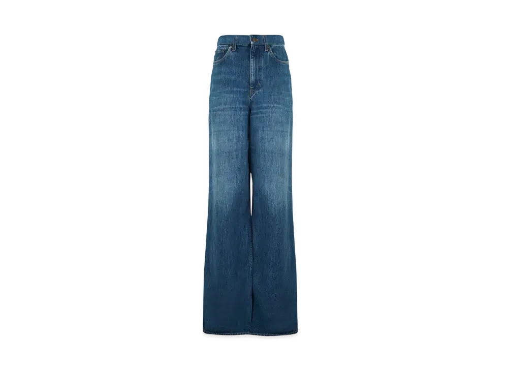 Chloe Wide-Leg Jeans In Denim "Night Blue"