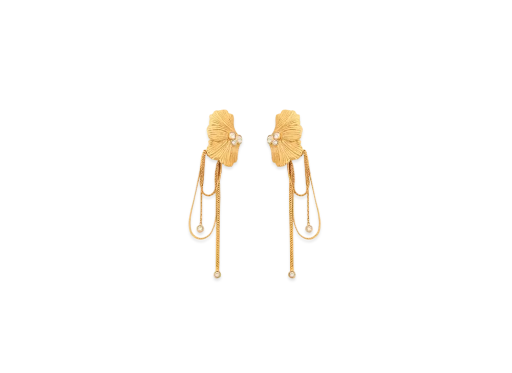 Chloe The Chloe Flowers Earrings "Vintage Gold"
