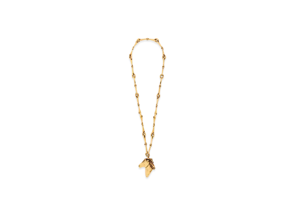 Chloe The Chain Horse Necklace "Vintage Gold"
