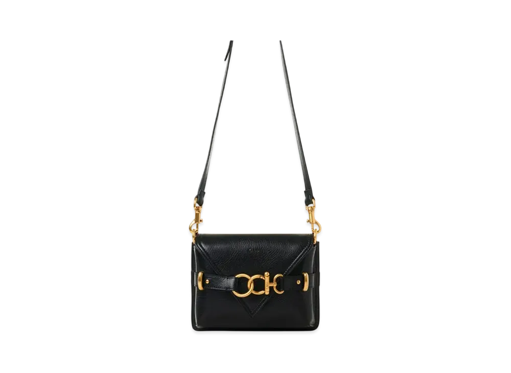 Chloe Mini Crossbody Cape Bag In Grained Leather "Black"