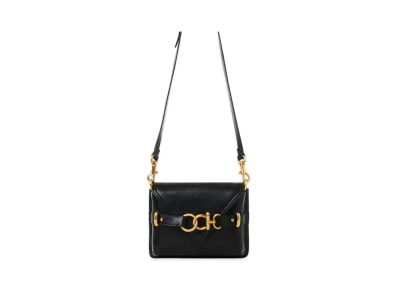 Chloe Mini Crossbody Cape Bag In Grained Leather "Black"