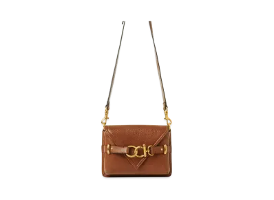 Chloe Mini Crossbody Cape Bag In Grained Leather "Clay Brown"