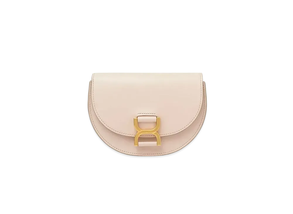Chloe Mini Marcie Flap Bag In Leather "Cement Pink"