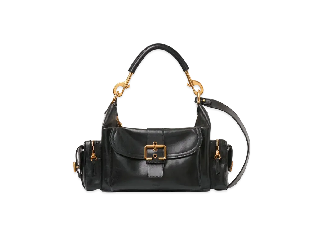 Chloe Camera Bag In Shiny Leather "Black"