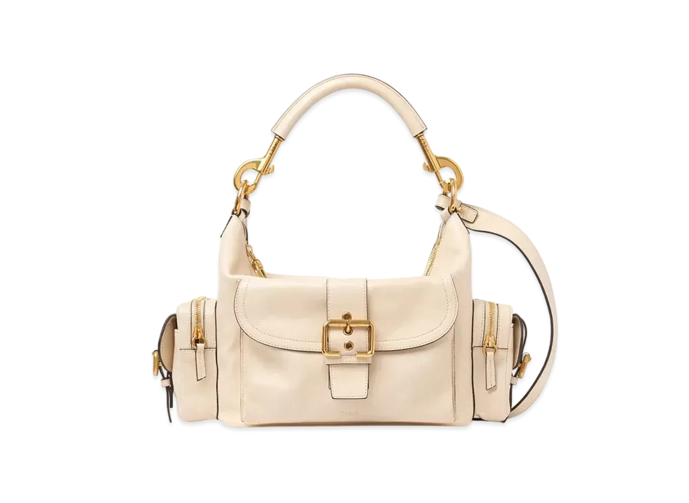 Chloe Camera Bag In Shiny Leather "Sweet Beige"