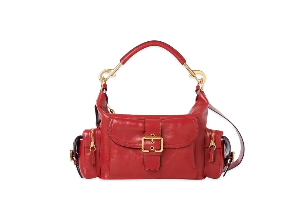 Chloe Camera Bag In Shiny Leather "Red Flame"