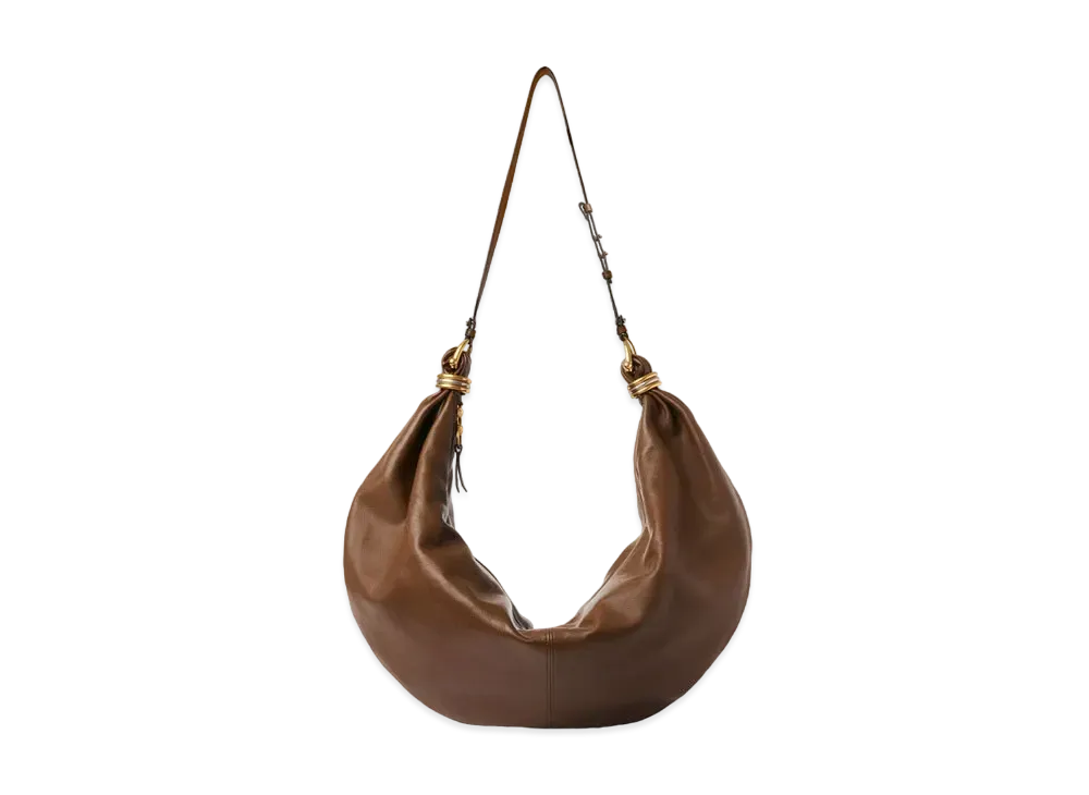 Chloe Large Bracelet Hobo Bag In Grained Leather "Dark Khaki"