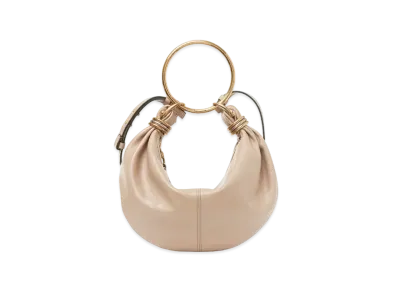 Chloe Small Bracelet Hobo Bag In Grained Leather "Boyish Brown"