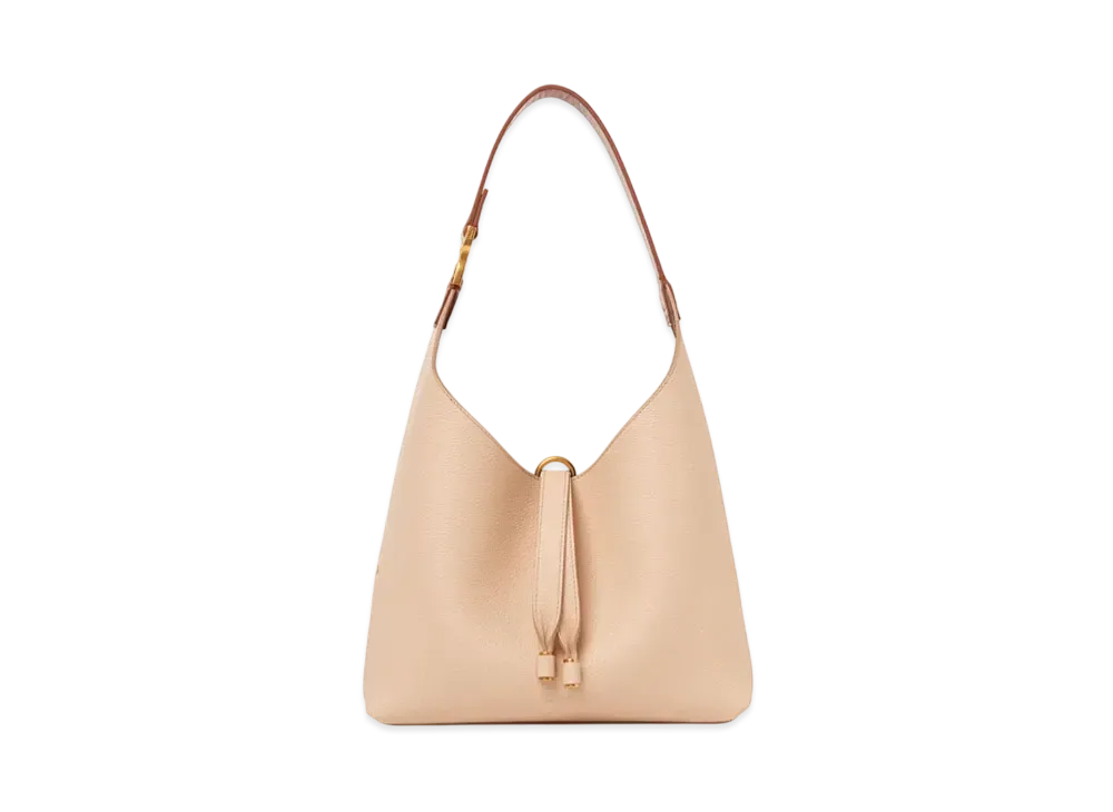 Chloe Small Marcie Hobo Bag In Grained Leather "Cement Pink"