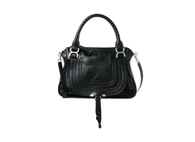 Chloe Marcie Bag In Shiny Leather "Black"