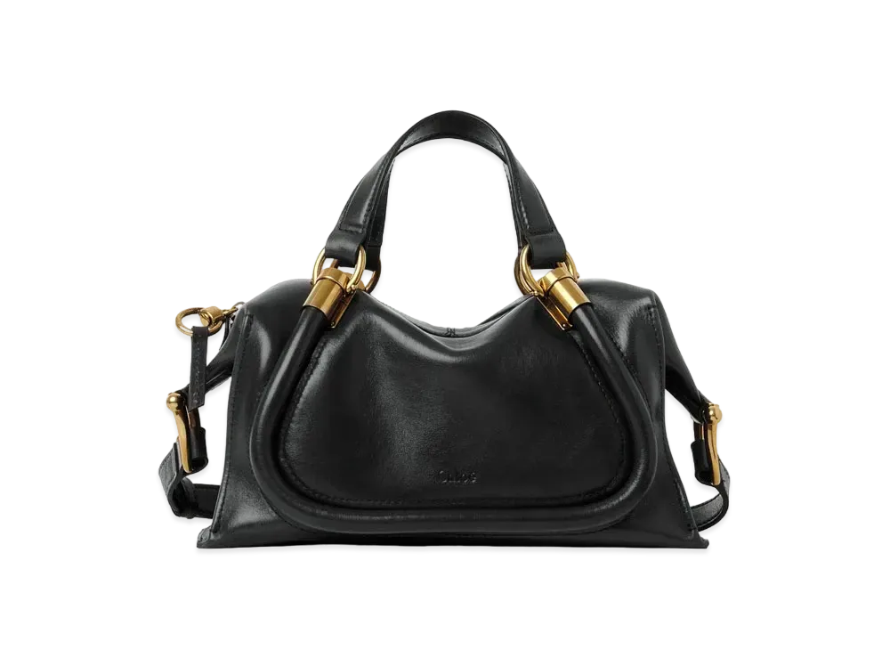 Chloe Small Paraty 24 Bag In Soft Leather "Black"
