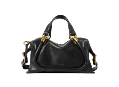 Chloe Small Paraty 24 Bag In Soft Leather "Black"