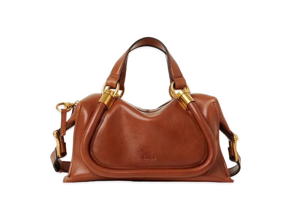 Chloe Small Paraty 24 Bag In Soft Leather "Clay Brown"