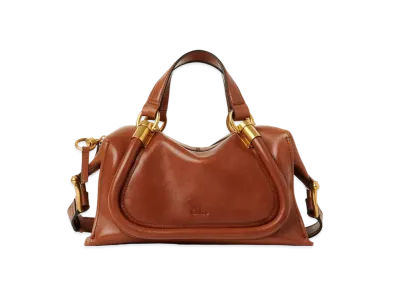 Chloe Small Paraty 24 Bag In Soft Leather "Clay Brown"