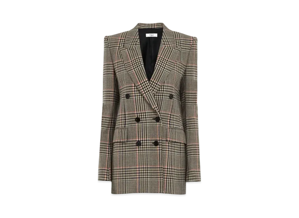 Chloe Tailored Jacket In Prince Of Wales Wool "Multicolour"