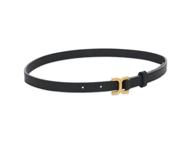 Chloe Marcie Belt Grained Calfskin&Brass "Black"