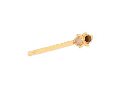 Chloe Marcie Hair Slide "Bright Gold/Tiger's Eye/Rose Quartz"