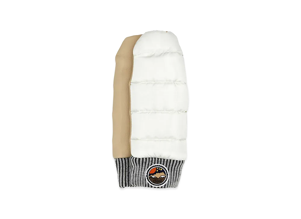 Chloe Women's Two-Tone Nylon And Leather Gloves "Multicolor"