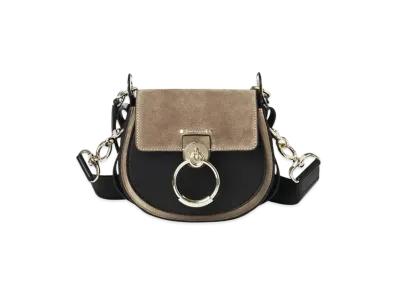 Chloe Small Tess Bag Shiny&Suede Calfskin "Black"