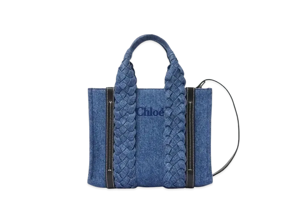 Chloe Small Woody Tote Bag "Denim"