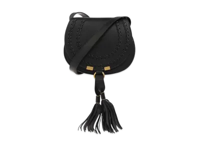 Chloe Marcie Small Saddle Bag "Black"