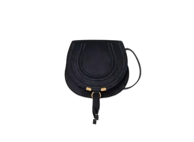 Chloe Marcie Small Saddle Bag "Midnight Blue"