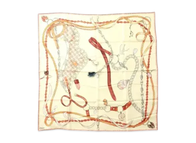 Chloe Signature Square Scarf "Quiet Beige"