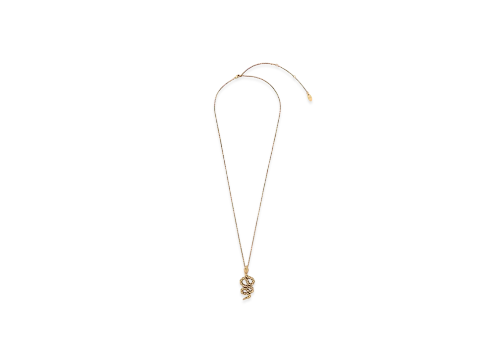 Chloe The Chloe Snake Pendant Necklace "Vintage Gold"