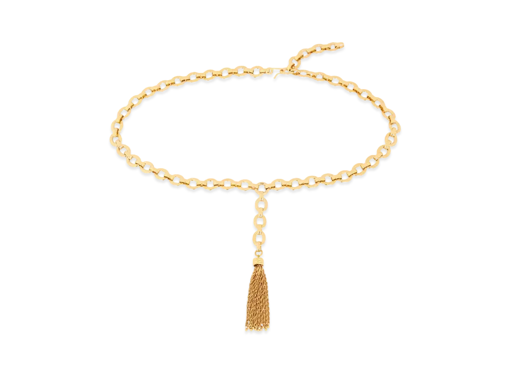 Chloe Pompoms Belt "Vintage Gold"