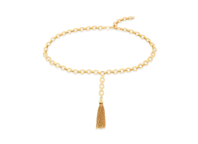 Chloe Pompoms Belt "Vintage Gold"